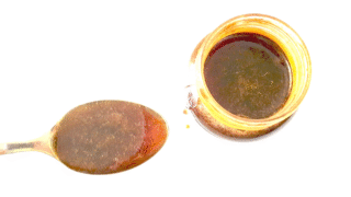 A jar of mad honey showcasing its unique properties