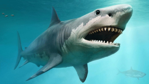 Illustration of Megalodon Shark