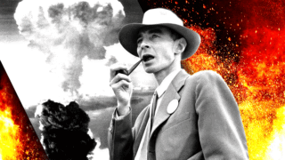 Oppenheimer reflecting on the atomic bomb