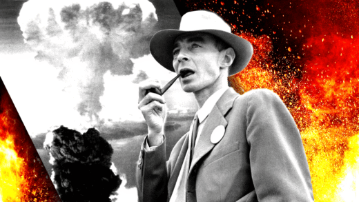 Oppenheimer reflecting on the atomic bomb
