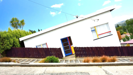 View of Baldwin Street, the steepest street in the world