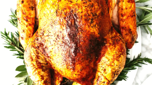 Cooked Turkey on a Plate