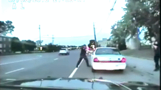 Dashcam footage showing a car accident