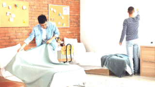 Tips for cleaning a dorm room