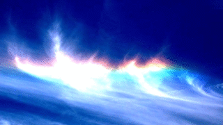 Vibrant fire rainbows and sun dogs as seen in the sky