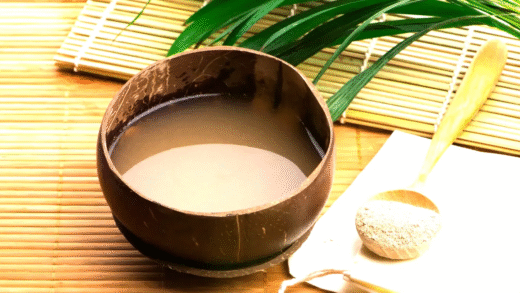 A bowl of kava drink served in traditional Pacific style