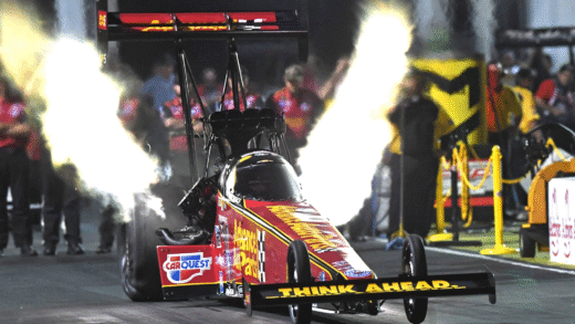 Fast NHRA drag racing car