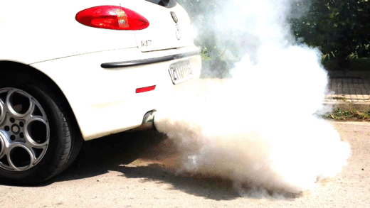 Image showing white smoke from car exhaust