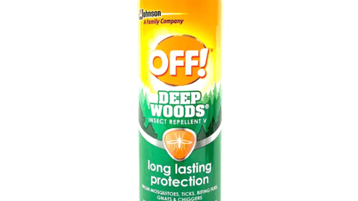 Illustration of bug spray application