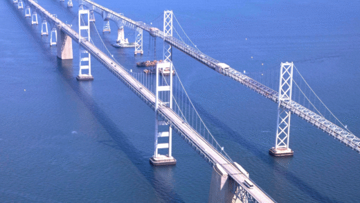 The Bay Bridge showcasing its architectural beauty and engineering excellence