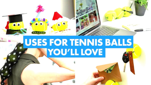 Recycling old tennis balls for creative uses
