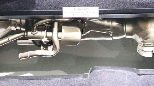 Diagram of exhaust heat recovery system in vehicles