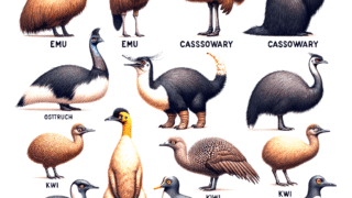 Flightless birds like ostriches and emus