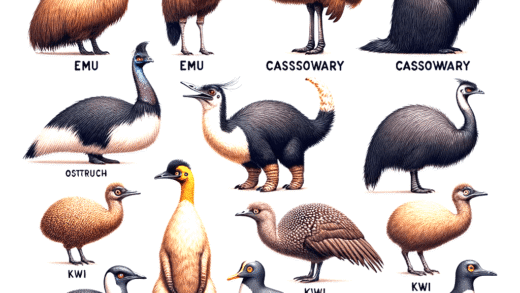Flightless birds like ostriches and emus