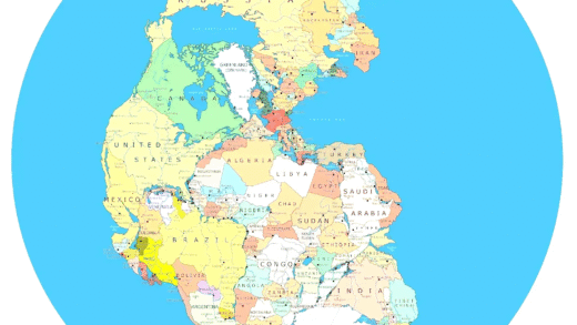 Illustration showing the layout of Pangaea