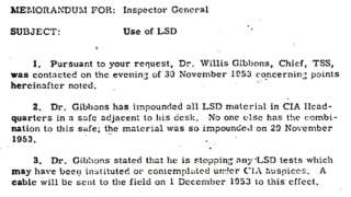 Overview of CIA's LSD experiments