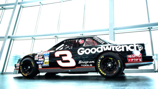 Dale Earnhardt in action during a race