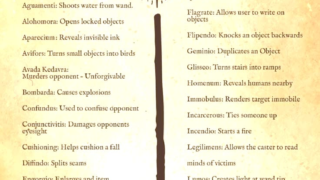 Iconic spells from Harry Potter series