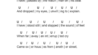 An example of iambic pentameter in Shakespeare's works