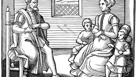 Puritan family gathering